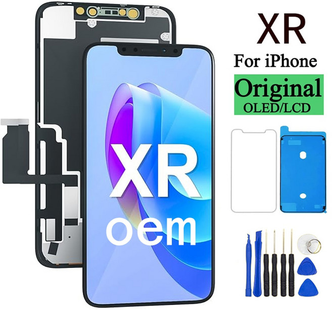 휴대폰 핸드폰 스마트폰 수리 부품 100% 아이폰 호환 XR LCD 디스플레이 교체용 터치 스크린 디지타이저 어셈블리 오리지널 OLED 판탈라, [01] XR Original, 1개