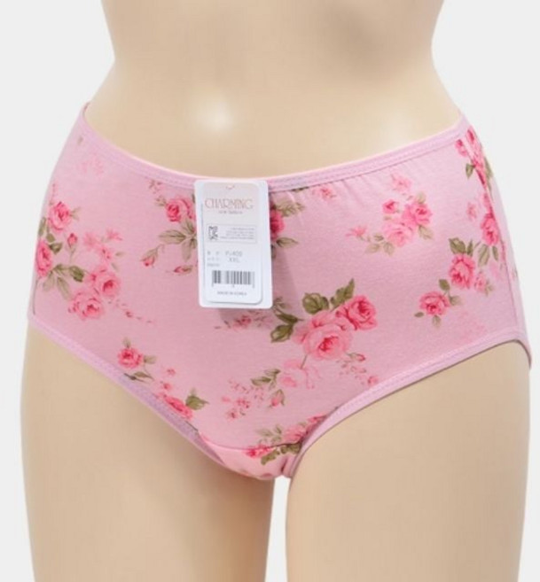 꽃무늬패턴 편안한 여성 빅사이즈 맥시 삼각팬티 lys+91576Vd