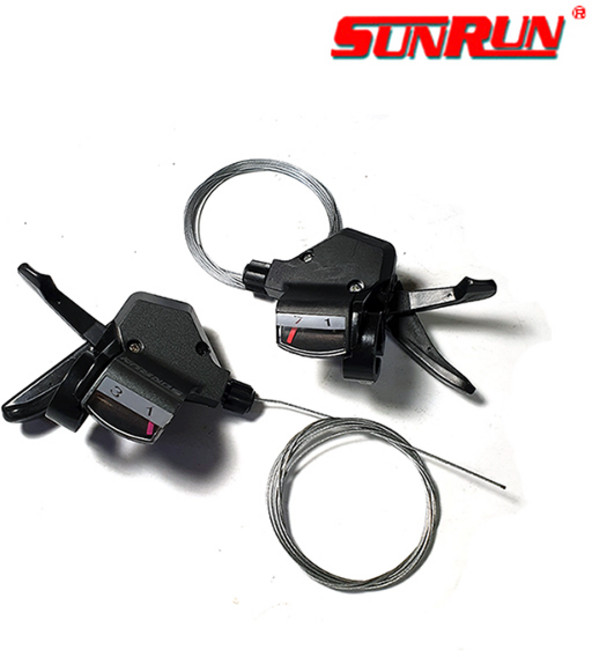 선런 SL-30 3x7단 인덱스 변속레버 시마노호환, 블랙, 좌측3단, 1개