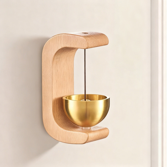 우드 현관 미니 자석 도어벨 선물 복을데려오기