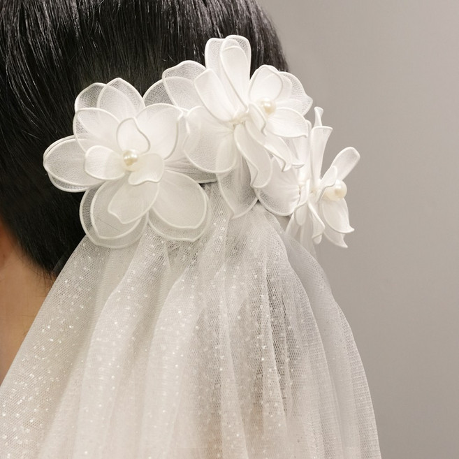 셀프웨딩 웨딩헤어핀 베일헤어핀 플라워헤어핀3개입트