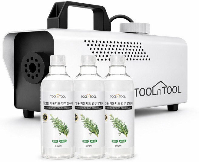 툴앤툴 피톤치드 연무기 탈취제 S-40G + 연무액 1500ml 방역소독기 화장실냄새제거 담배냄새 신발장냄새 탈취 새집증후군제거, 1개, 1.5L
