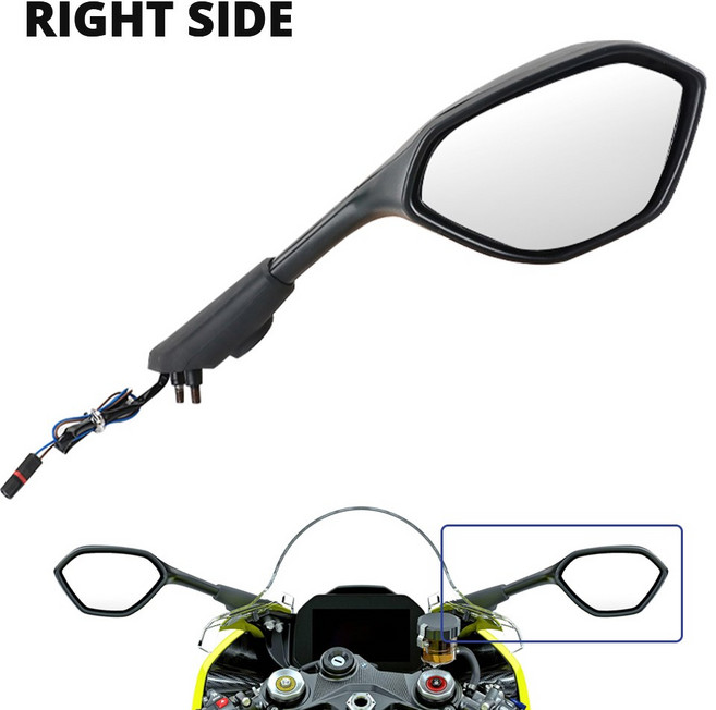 사이드 LED K66 표시기 백미러 호환 RR 신호 미러 BMW 오토바이 뷰 K67 M1000RR S1000RR M1000 1000RR 2019 사이드미러, 1개