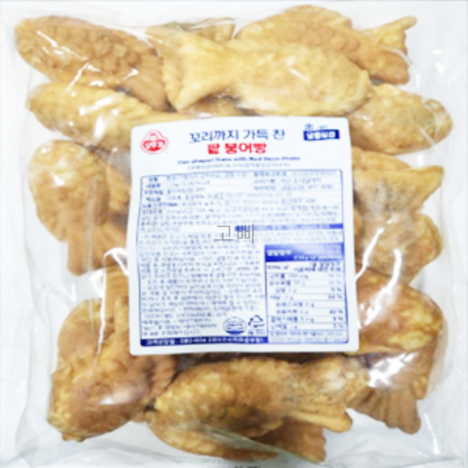 오뚜기 꼬리까지 가득찬 팥 붕어빵 (냉동), 1개, 1.2kg