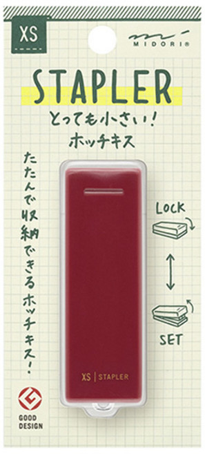 미도리 XS 스테이플러, 다크 레드, 1개