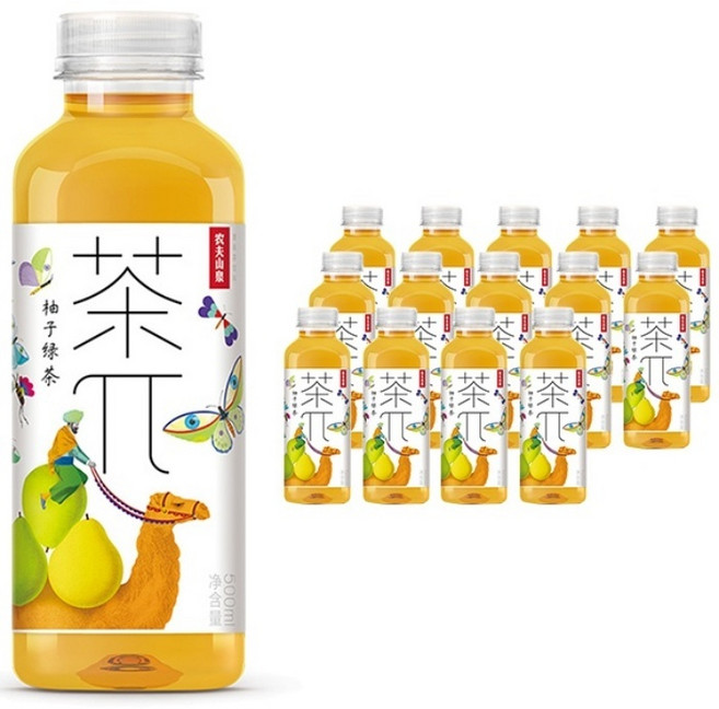 농부산천 차파이 유자 녹차, 500ml, 15개