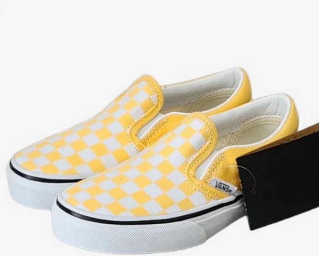 반스 클래식 슬립온 컬러 띠어리 체커보드 바나나 크림 VN000D0JP1T