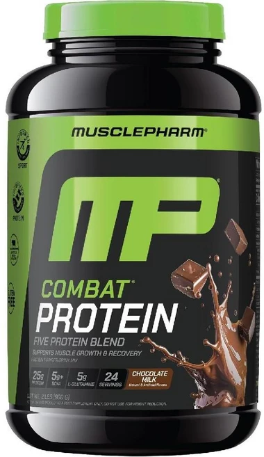 MusclePharm (머슬팜) 컴배트 단백질 파우더 초콜릿 우유 900g, 1개 - 쿠팡