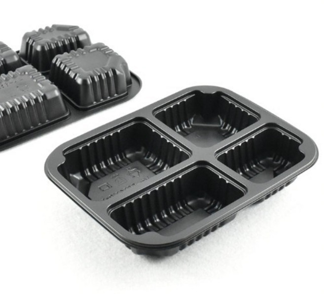 검정4칸반찬용기 19153-4칸실링용기 NS-19153-4A (검정) 300개, 1개