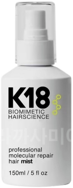 K18 리브인 몰레큘러 리페어 헤어 마스크 프로페셔널 손상모 정품, 1개, 150ml