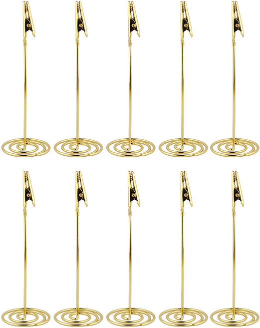 리빙준 심플 메모꽂이, 05. 기본 메모꽂이 골드 10개 세트