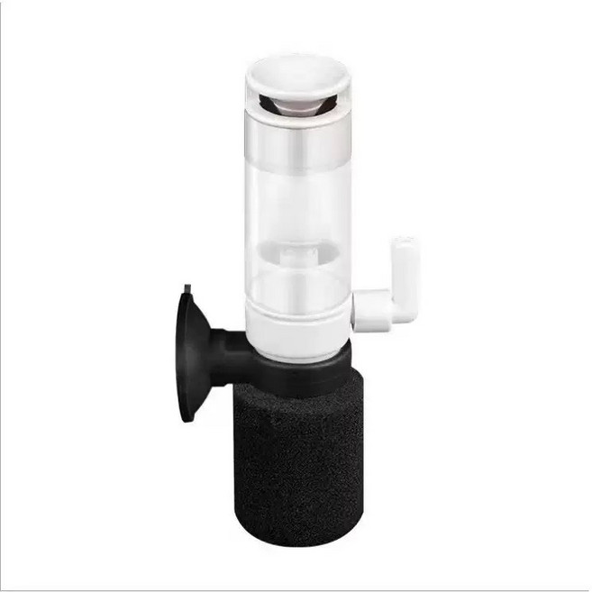 迷你水妖精 氣動式生化棉過濾器, 直立式迷你水妖精+矽膠風管100公分, 1個, 1W
