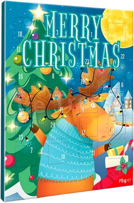 바론초콜릿 어드밴트 캘린더 순록, 75g, 2개