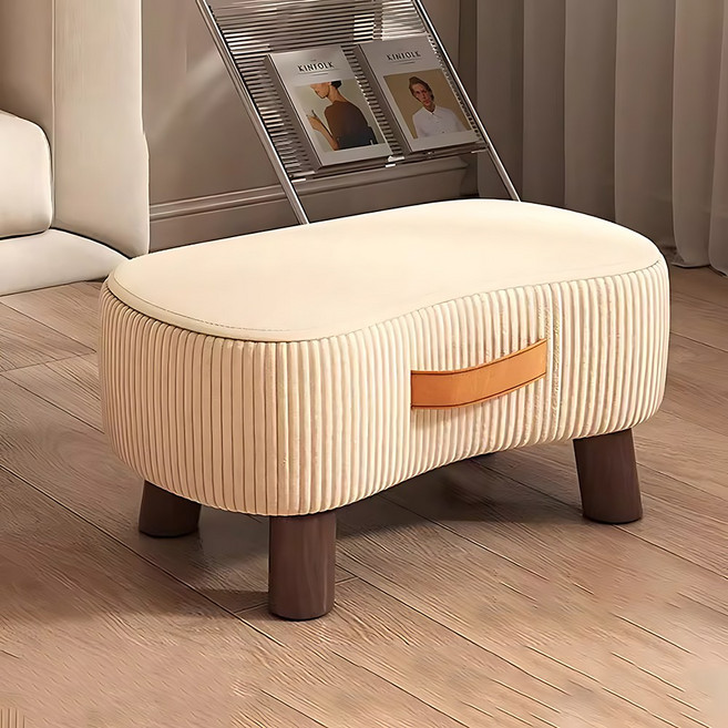 인테리어 받침 미니 의자 로우 스툴, 화이트, 1개