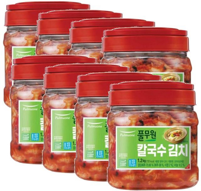 풀무원 칼국수 김치, 8개, 1.2kg