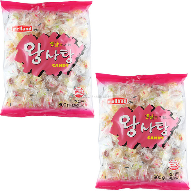 멜랜드 옛날 왕사탕, 800g, 2개