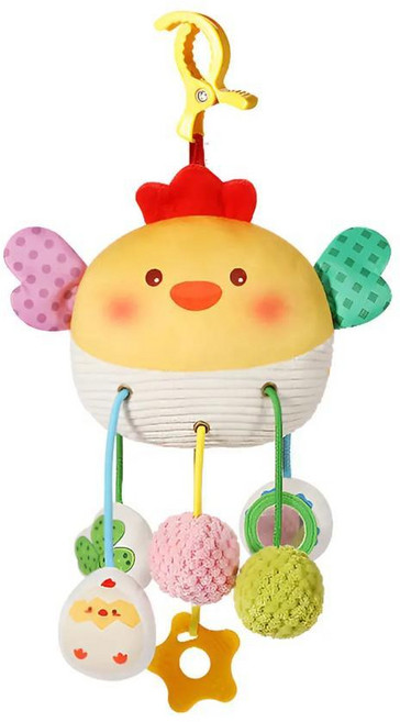 쿠쿠스토어 만화 재밌는 당근 착즙기 봉제 장난감 드로스트링 회전 가방 펜던트 인형 꽃 믹서기, 색상: 1. Chick, 1개