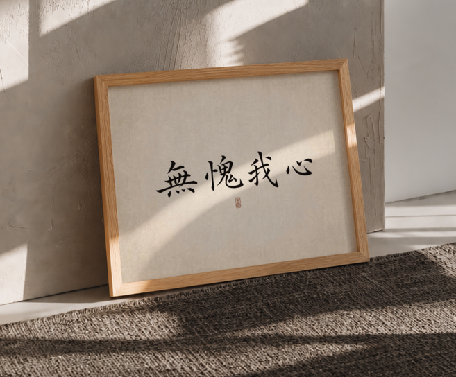 [도쿄나이트] 모던 한자 가훈 액자 붓글씨 좌우명 사자성어 캔버스 인테리어 액자 30x40cm, 2번 무괴아심