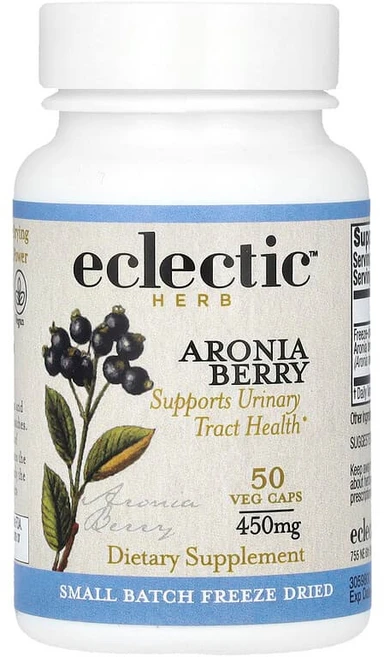 Eclectic Herb 동결 건조 아로니아 베리 베지 캡슐 50정(캡슐 1정당 450mg) ECL-30598, 1, 50정 - 쿠팡