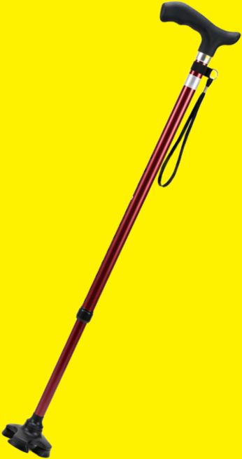 다시봄 초경량 어르신 길이조절용 4발 지팡이, 1개, 장수레드