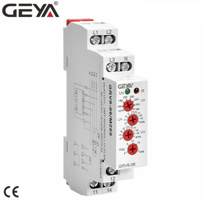 비대칭 기능을 갖춘 조절 가능한 과전압 및 저전압 보호 릴레이 220V GRV8-05D M265, GRV8 05 M265