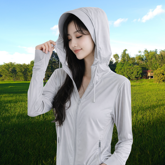 앨라모 쿨링소재 자외선 차단 바람막이 후드