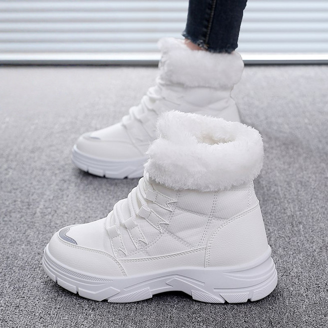 Modern Fashion 여성 발편한 기모 안감 부츠 스트랩 방한 슈즈 D61