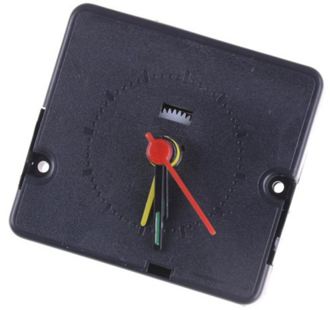 호환 석영 알람 시계 이동 메커니즘 DIY 교체 부품 세트/키트 블랙 핸드, 01 검정색