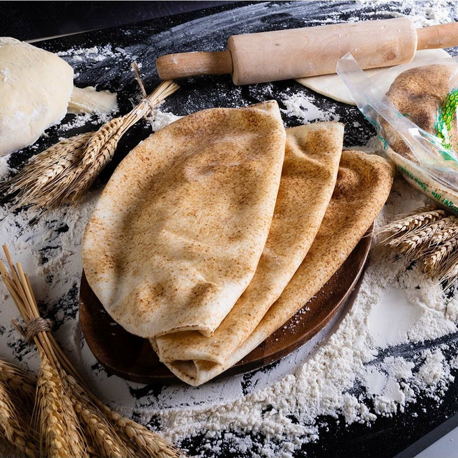 터키 라바쉬 피타(터키난Naan) 7인치(32개입)/ 10인치(24개입) 화덕 씬피자 도우 Khobez Arab Bread, 65g, 24개