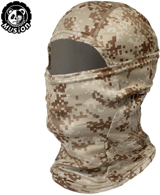 퓨전 카모 바라클라바 페이스 마스크 사이클링 스키 사냥용 반다나 후드, 13 Desert Digital Camo, 1개