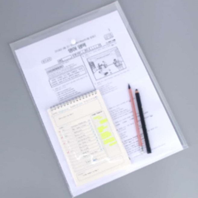 A3 투명파일케이스 똑딱이단추 모의고사파일집 세로형