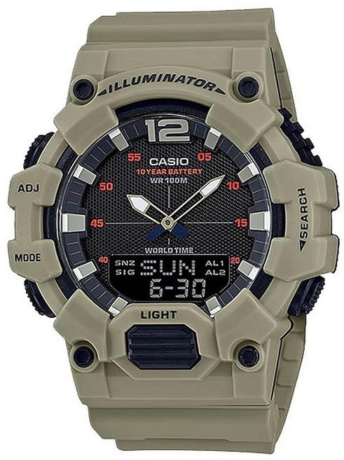 Casio 카시오 군인 시계 HDC-700-1AVCF 남성 클래식 아날로그-디지털 쿼츠 블랙 M4