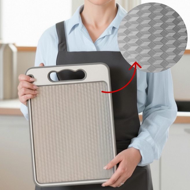 리브소나 스테인레스 304 스텐 도마 양면, 1개, 메탈큐브