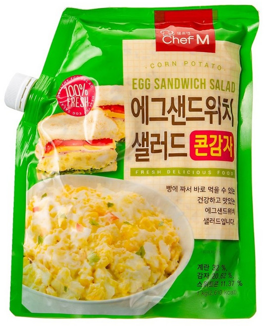 샐러드미인 에그샌드위치 샐러드 콘감자, 1kg, 1개