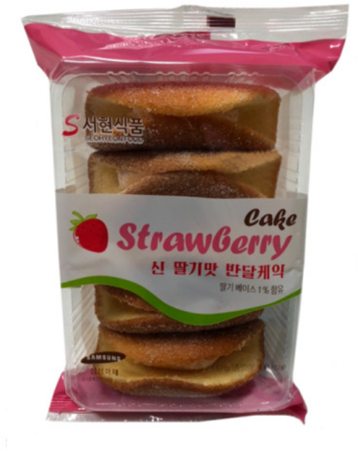 서현식품 신 딸기맛 반달케익 130g x 12ea 1box, 1박스