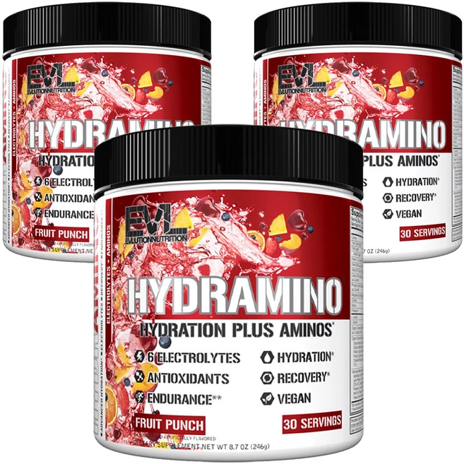 EVLUTIONNUTRITION 하이드라아미노 프루트펀치, 246g, 3개 - 쿠팡