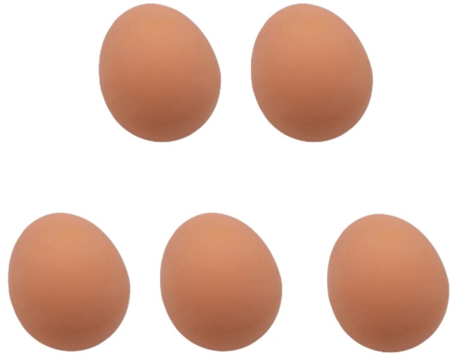 계란 모형 달걀 부활절 모형란 가짜 에그 낱개 장식 고무, 5개모형059830CM