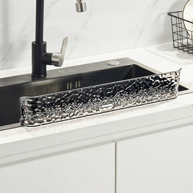 주드 싱크대 앞 물막이 수전 투명 가리개, 1개, 투명그레이