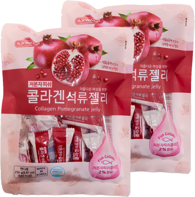 일광제과 콜라겐 석류 젤리, 2개, 250g