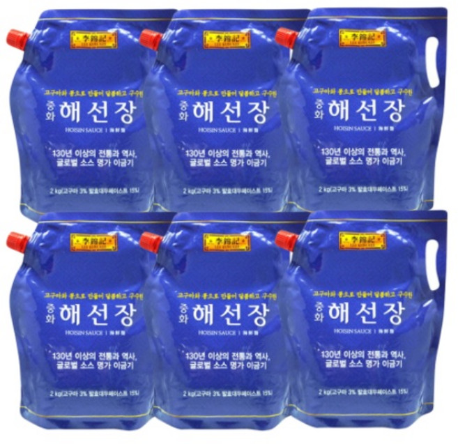 오뚜기 중화 해선장 스파우트팩, 2kg, 6개