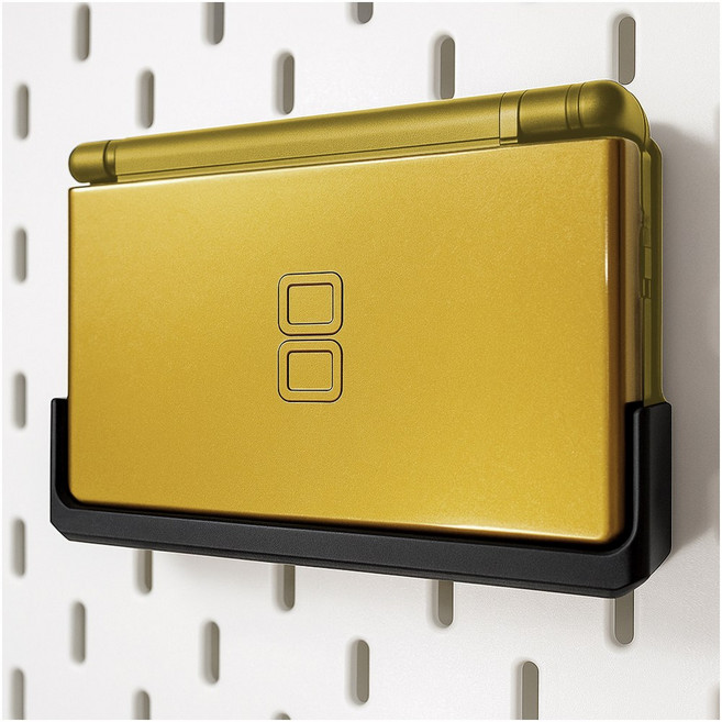 호환 이케아 타공보드 타공판 닌텐도 DS LITE 거치대 홀더 받침대 스코디스 페그보드 악세사리, 1개, 블랙, n2324 타공판 닌텐도 DS LITE 거치대