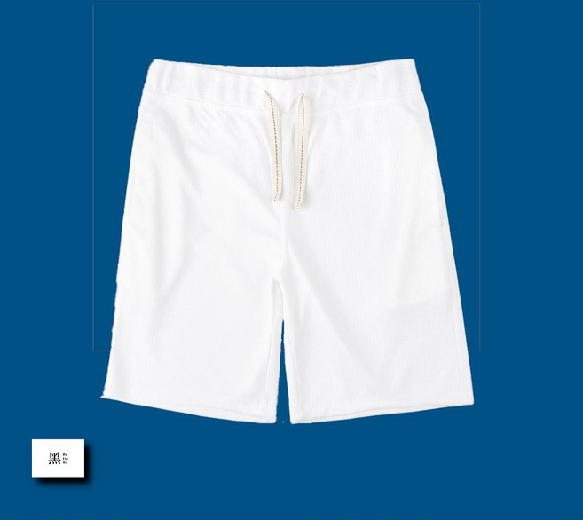 華夫格短褲 男生休閒棉褲