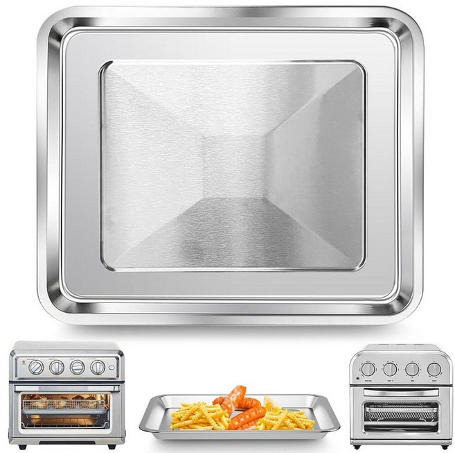 Cuisinart TOA-28 AFR-25 토스터 에어 프라이어 컨벡션 오븐용 트레이 교체품 29.9 x 24.9cm(11.3 9.7인치) 논스틱 메시 스테인리스 스틸 바스켓