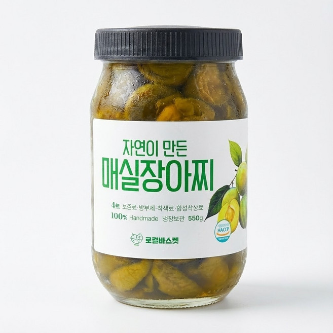 로컬바스켓 직접기른 수제 매실장아찌, 550g, 1개