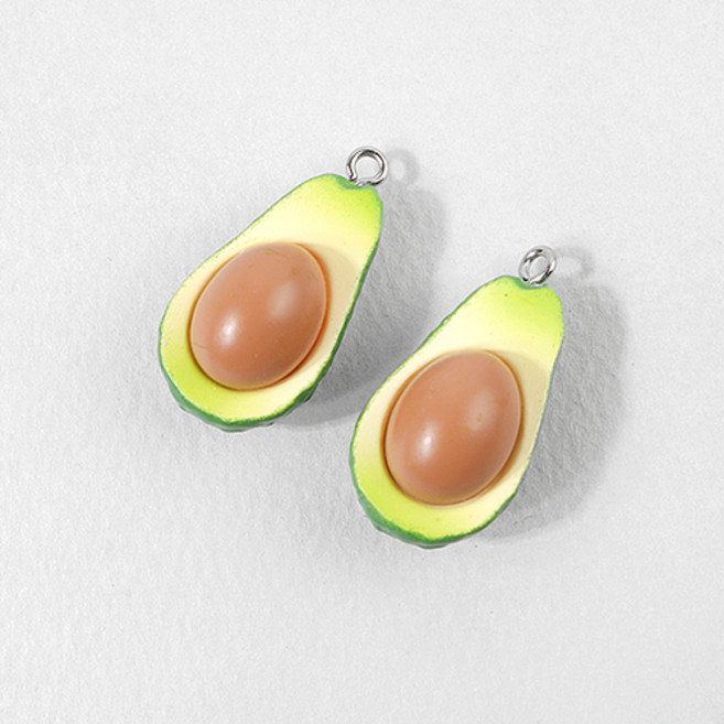 비즈아이 [6798-03]호마이카펜던트 아보카도 15x26mm 1개