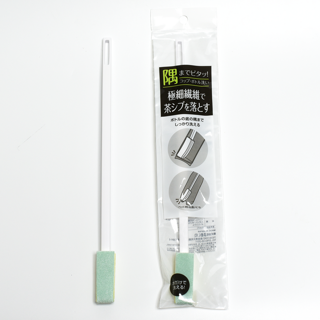 일본 마메이타 젖병 찌든때 제거용 좁은 입구 세척솔 브러쉬 30cm, 1개, 화이트