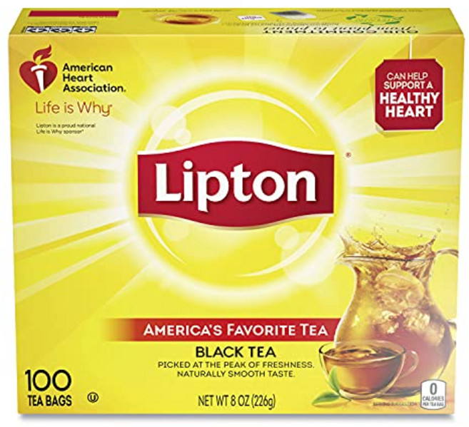 립톤 콜드 브루 패밀리 블랙 아이스티 무가당 무카페인 Lipton Tea Bags Black Flavor 100 Bags Per Box, 100개, 100개입