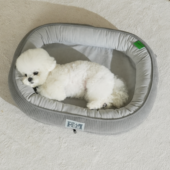 펫앤홈스 애견 꿀잠 방석, 그레이, 1개