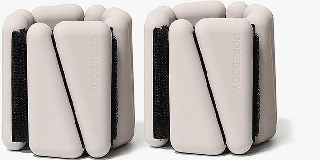 코어바디 실리콘 중량 밴드 뱅글 0.45kg x 2 barre, 크림베이지