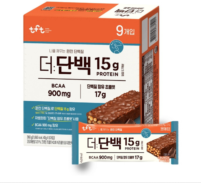 더단백 크런치바 초코, 360g, 2개